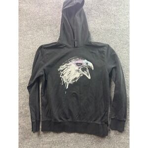 Dirk Bikkembergs Hoodie Men L Eagle Graphic Long Sleeve Pullover Sweatshirt